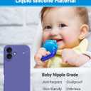 OTOFLY Compatible with iPhone 16 Case, Compatible with MagSafe, Shockproof Magnetic Silicone Case for iPhone 16,[Military Grade Protection] [2 Pack Screen Protectors], Flower Blue