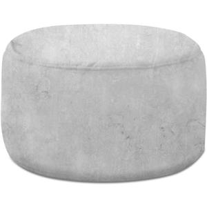 Round Pouf Ottoman Concrete Grey Stone Polished Texture Foot Stool Foot Rest Floor Stool Bean Bag Chair Cotton Linen Removable Indoor Outdoor for Living Room Bedroom (16"x16"x12", Multi6)