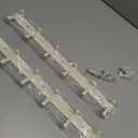 Coat Rack Wall Mount, 2 Pack Coat Hooks Hanger Wall Double Hook Rack Rail Towel Hat Rack Entryway Bathroom Hanger Organizer for Robes, Clothes, Bags, Hat(White)