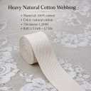 1.5 Inch Natural Cotton Webbing Straps for Bags,100% Cotton Webbing Tape, for Backpack Straps, Bag Handles & DIY Sewing, 1.5 Inch X 12 Yards