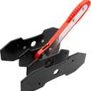 Brake Caliper Press Tool, Car Ratcheting Brake Caliper Piston Spreader Press Tool with 2 pcs Steel Plates, Red