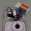 Kids Camera Instant Print, 3.0" HD 32MP Kids Camera Christmas Birthday Gifts for 3 4 5 6 7 8 9 10 11 12 Year Old Girls Boys, 32GB SD Card-Purple