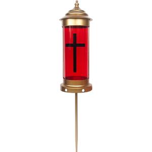 Cemetery Memorial Lights for Loved Ones - Grave Decor with Cross Candle Lights