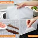 Shelf Liners for Kitchen Cabinets Refrigerator Liners Waterproof & Oil-Proof Kitchen Cupboard Liner Non-Slip Drawer Mats EVA Material Non Adhesive Fridge Liner for Shelves - Clear 11.8 x 236.2 Inch