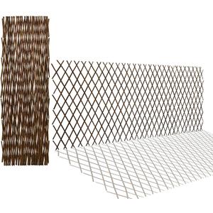 Expandable Willow Trellis for Climbing Plants Outdoors,Nature Garden Fence Lattice Panels for Outside Plant Support for Vine, Ivy, Rose, Cucumbers, Clematis 36x92 Inch(2PC)