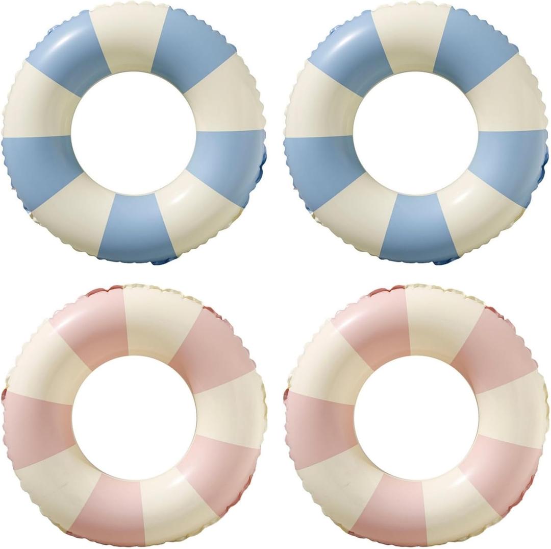 Pool Floats Swimming Rings for Kids, Age 5-10 Inflatable Swim Tubes Ring Toys with 11" Inner, Beach Inflatable Tubes Floaties Toys for Kids Adults
