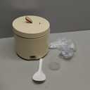 TOKIT Rice Cooker Small 3 Cup Uncooked /6 Cup Cooked, Modern Multifunctional Mini Rice Cooker with Display Touch Button for 1-3 People Ceramic Coated Non-Stick Pot 8 Cook Functions - Cooking & Warmer (Beige)