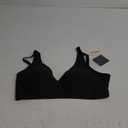 OEAK Womens Deep V Bras Wireless Comfortable Bra Supportive No Underwire Bras Tshirt Push Up Bralettes Plunge Seamless Bra (X-Large, Black)