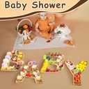 Larger Charcuterie Board Letters for Baby Shower Gender Reveal Party, 12" Wooden Charcuterie Party Decorative Box, Candy Cupcake Serving Tray Food Dish Plates (Baby - 12 INCHES)