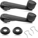 2-Pack Manual Window Crank Regulator Handles Compatible with 1992-1998 Geo Chevy Tracker Suzuki Driver & Passenger Side Replacement Handles