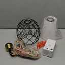 Plug in Pendant Light, Black Farmhouse Hanging Lights with Linen Shade, 15ft Golden Cotton Cord, Industrail Ceiling Lamp with Dimmable Switch, for Kitchen Island Living Room (Bulb Included)