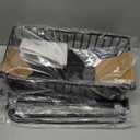 AIYAKA Pull-out Cabinet Organizer, Stackable 2-tier Under Sink Rack, with Sliding Storage Drawer for Pantry, and Desktop, for Bathroom, Kitchen, Office, Black