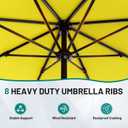 AreShark 9 FT Patio Umbrella for Outdoor, Outdoor Table Umbrella with Push Button Tilt and Crank, Outdoor Patio Umbrellas with 8 Sturdy Ribs for Market, Garden, Pool (Yellow)