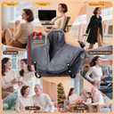 Far Infrared Heating Pad for Neck and Shoulders and Back - 6X Deeper Pain Relief, Graphene 30s Fast Heat, 8 Heat Setting, 16 Timer, Automatic Memory, Weighted Heating Pads Gift for Women&Men (Grey)