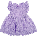 BGFKS Baby Girl Tutu Dress Elegant Lace Pom Pom Flutter Sleeve with Flower Headband Set, 80
