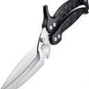 DRAGON RIOT Heavy Duty Poultry Shears - A Must Have Kitchen Shears for Chicken and Meat Cutting - Dishwasher Safe and Stainless Food Kitchen Scissors for Thanksgiving(Black)
