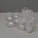 US Acrylic Classic Clear Plastic Reusable Drinking Glasses (Set of 8) 12oz Rocks & 16oz Water Cups | BPA-Free Tumblers, Made in USA | Top-Rack Dishwasher Safe