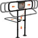 Zelvia Bed Rails for Elderly Adults Safety with Motion Light & Storage Pouch - Retractable & Foldable Bed Handrails Assist Bedrails for Seniors, Surgery Patients & Handicap (Black)