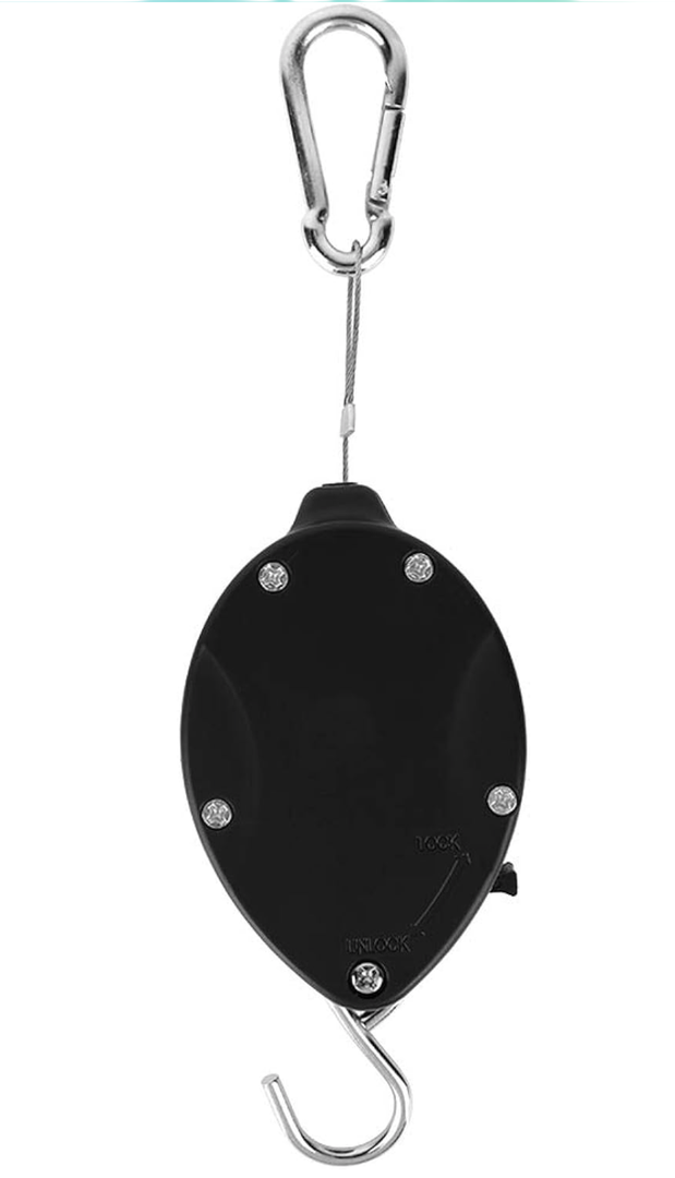 Plant Pulley Hanger, Retractable Plant Hook Pulley Adjustable Heavy Duty Plant Hanging Pulleys for Garden Baskets Bird Feeder with Metal Ceiling Hook