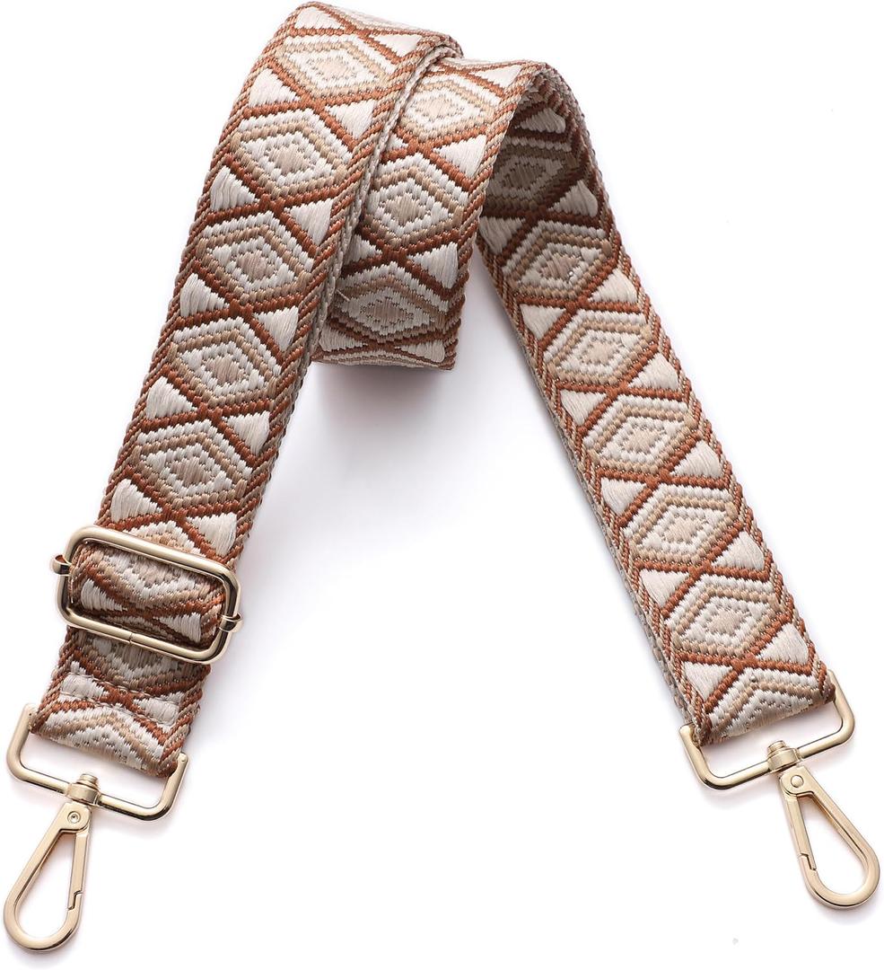 S-Jacorry Purse Strap Replacement Crossbody Wide Shoulder Strap Adjustable Canvas Straps Handbag Strap Replacement Belts