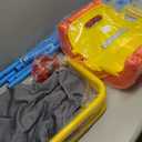 Toddler Swing with Soft Cushion, Foldable Indoor & Outdoor Baby Swing, Easy to Install & Store for Backyard Play (Blue)