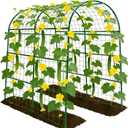 Trellume Garden Arch Trellis for Climbing Plants Outdoor - 83" H*71" W*43" L Large Rustproof Garden Trellis, Heavy Duty Grape Trellis, Tunnel Trellis for Melons, Pumpkins, Cucumbers, Peas(Green)