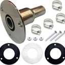 Diesel Heater Thru Hull Exhaust Skin,Marine Grade 316 Stainless Steel,Fitting for 24mm Tube Pipe Socket Hardware(Straight)