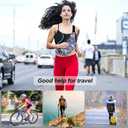 KAMO Fanny Pack, Waist Bag Sling Backpack Water Resistant Durable Polyester Small Waist Bag (A-Grey - leaves)