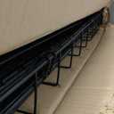 FDW Dog Crate for Large Dogs 42 Inch Folding Metal WirePet Cage Double Door W/Divider Panel Indoor Outdoor Kennel Leak-Proof Plastic Tray,Black