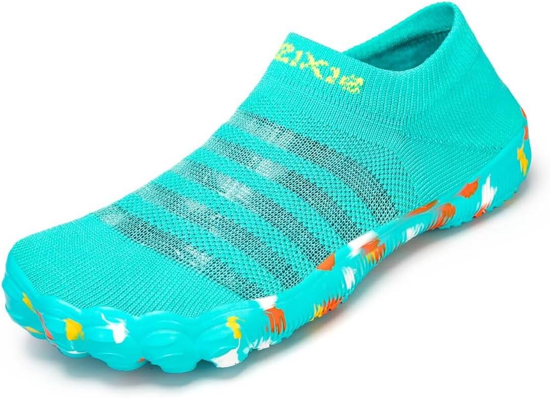 TOLLN Quick-Dry Barefoot Water Shoes for Men, Women & Youth  Versatile Aqua Socks for Beach, Pool, Kayaking, Hiking, Surfing, Yoga & Outdoor Sports (Mint Green)
