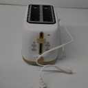 West Bend Timeless 2-Slice Toaster with 7 Browning Levels, Bagel/Waffle/Defrost Settings, High-Lift Lever, Anti-Jam, Easy-Clean Crumb Tray, 2-Slice, White/Gold