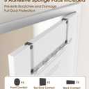 KitchLife Over The Door Hooks - Heavy Duty 5-Hook Organizer, 80lb Total Capacity for Robes, Coats & Towels, Fits 1 3/4" Doors, L18U, Gap-Free & Scratch-Free Design, White,2-Pack