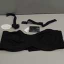 Strapless Bra for Women Plus Size Anti-Slip Multiway T-Shirt Bras with 1 Pairs Straps (36DDD, Black)