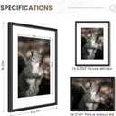 Fun Memories 12x16 Picture Frame Black, Aluminum Picture Frames 12"x16", 12x16 Picture Frame with Mat for 8.5x11, 12 by 16 Frame Real Glass, 12 x 16 Metal Frame for Home Decor