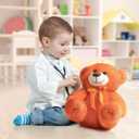 Super Color Teddy Bear Stuffed Animals Plush Toy for Children Girlfriend Family Congratulations Baby Shower Birthday Orange 14 inch