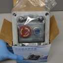 Push Button Box ip67 with Emergency Stop Button Lock Push Button Key Switch with Protective Cover Anti-misoperation Switch (ac/dc 6a-110v/3a-240v/2.5a-380v)