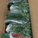 Christmas Garland with Lights, 50 LEDs 9FT Prelit Garland Battery Operated Outdoor Indoor Christmas Decorations Lighted Garland for Stairs Railing Fireplace Mantle Front Door Home Holiday Decor