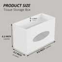 White Acrylic Tissue Box Cover Rectangular,Acrylic Tissue Dispenser with Storage Tray for Bathroom Kitchen Home Office(White, 9.85x4.5x6.3)