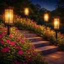8 Pack Solar Lights Outdoor Waterproof, Bright Solar Pathway Lights with Auto On/Off, Weatherproof Garden Landscape Lighting for Yard Patio Walkway Lawn Decor