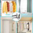 Closet Rods for Hanging Clothes, 17 to 40 Inch Adjustable Metal Closet Rod, Heavy Duty Closet Poles for Wardrobes, Closet, Laundry, Bathroom, Windows, Easy Installation, Silver