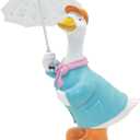 Etlemonde Goose Statue for Holding Umbrella Porch Goose Home Decor Cute Resin Decoration Room Garden Lawn Yard Hand Painted Sculpture Decorative Gift for Kids and Women(Blue)