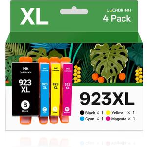 923XL Ink Cartridges Combo Pack Replacement for HP 923 923e 923XL Ink Cartridges for HP Printer OfficeJet Pro 8130e 8135e 8139e 8138e 8122e 8120 8124e 8125e 8130 8132e 8134e Printer (4 Pack)