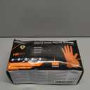 TitanFlex Heavy Duty Orange Industrial Nitrile Gloves with Raised Diamond Texture, Latex Free (6mil/8mil)