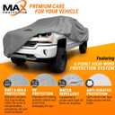 Armor All Heavy Duty Premium All-Weather Truck Cover by Season Guard; Max Protection from Sun Rain Wind & Snow for Trucks from 233" to 249" Total Length; Indoor & Outdoor Use, Grey (1270122SG)