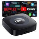 Wireless Carplay Adapter with Net/Flix/YouTube Ai Box for iPhone & Android Auto Supports TF Card Plug & Play Car Play Video Entertainment Box Fits for OEM Wired CarPlay Cars