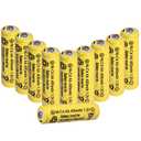 AA 400mAh 1.2V NiCd Rechargeable Solar Batteries for Outdoor Flower Bed Solar Lights Rope,Led String Lights,Yard Light,10 Packs