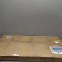 Lufeiya Small White Computer Desk with Fabric Drawers for Home Office Bedroom, 40 Inch Vanity Desk with Drawer Storage and Side Pouch, Study Writing Table, White