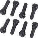 8Pcs Premium TR413 Tubeless Tire Valve Stems, Black Rubber Snap-in Tire Valve Stem, Universal for Tubeless 0.453 inches 11.5mm Rim Holes