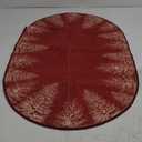 jinchan Christmas Oval Rug 2x3 Entryway Area Rug Red Xmas Tree Rug Washable Rug Non Slip Soft Rug Holiday Decor for Entrance Kitchen Bedroom Foyer Nursery Living Room(Red,2x3ft Oval)