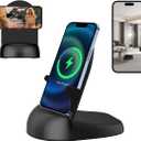 Dome Security Camera, 2.4/5GHz Smart Indoor Baby/Pet Monitoring Cam with Wirless Charger, Motion Detection, Phone APP, Rotate Lens 250Viewing Angle for Home Security (Black)